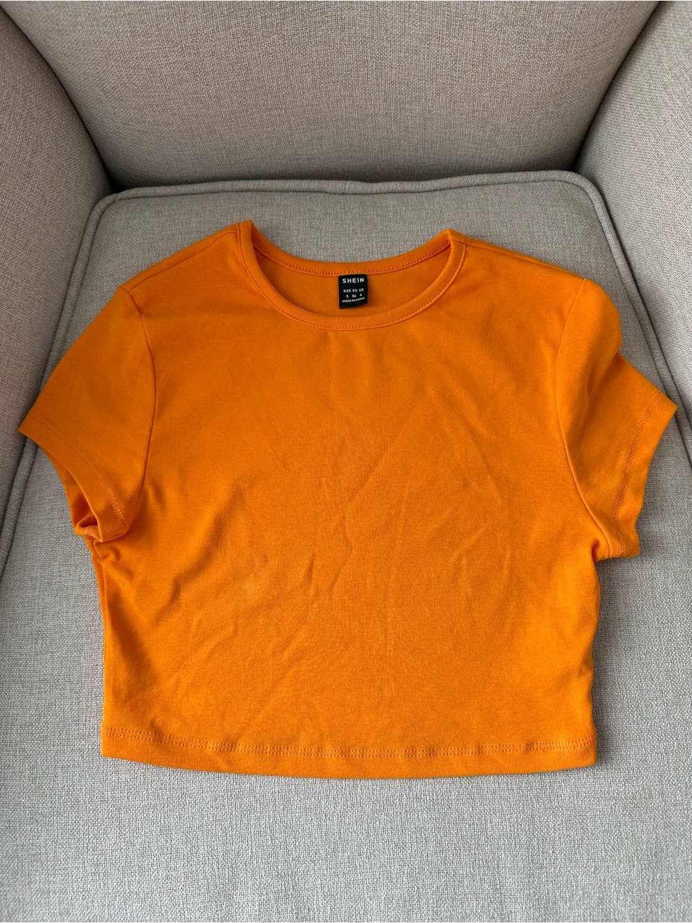 orange baby tee crop top